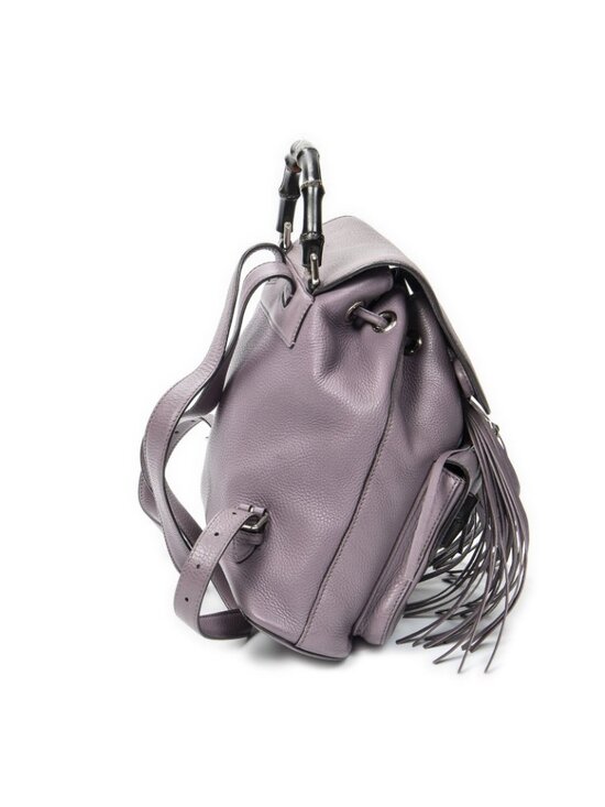 Gucci Bamboo Backpack Tassel Purple Calfskin Leather main image 4